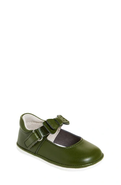 L'amour Kids' Ava Bow Mary Jane In Green