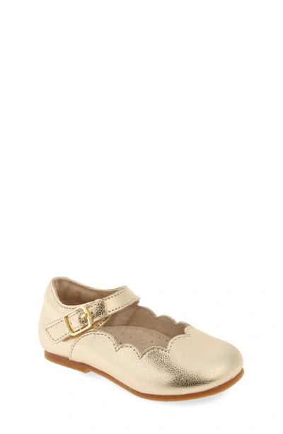 L'amour Kids' Sonia Mary Jane Flat In Gold