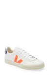 Veja Campo Sneaker In Extra White/ Orange/ Cobalt