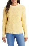Caslon Rib Cable Mock Neck Sweater In Yellow Haze Combo