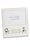 Bey-berk Newborn 4 X 6-inch Picture Frame In Silver
