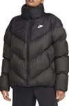Nike Therma-fit Loose Puffer Jacket In Black/ White
