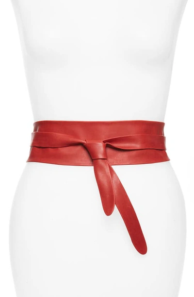 Ada Classic Wrap Belt In Upsdell Red