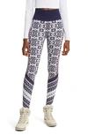 Fp Movement Myoko Jacquard Leggings In Midnight Navy Combo