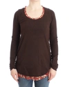 CAVALLI CAVALLI CHIC CREWNECK SILK-APPLIQUÉ WOMEN'S SWEATER