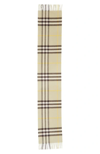 Burberry Giant Icon Check Cashmere Scarf In Hunter
