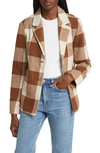 Splendid Ricki Plaid Blazer In Brown