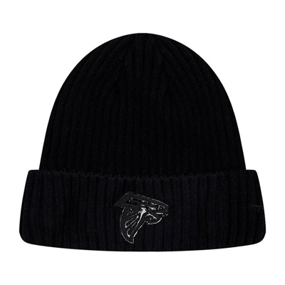 Pro Standard Atlanta Falcons Triple Black Cuffed Knit Hat