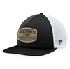 Fanatics Branded Black/white Vegas Golden Knights Foam Front Patch Trucker Snapback Hat In Black