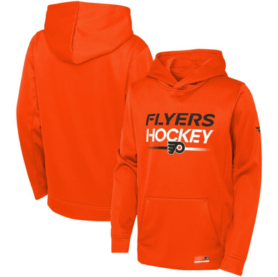 Fanatics Kids' Youth  Branded Orange Philadelphia Flyers Authentic Pro Pullover Hoodie