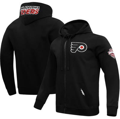 Pro Standard Black Philadelphia Flyers Classic Chenille Full-zip Hoodie Jacket