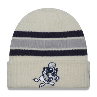 New Era Cream Dallas Cowboys Vintage Cuffed Knit Hat