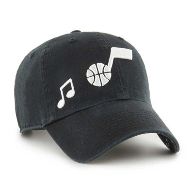 47 '  Black Utah Jazz Confetti Undervisor Clean Up Adjustable Hat