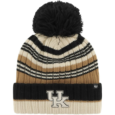47 ' Khaki Kentucky Wildcats Barista Cuffed Knit Hat With Pom