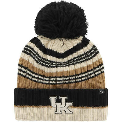 47 Brand '47 Khaki Kentucky Wildcats Barista Cuffed Knit Hat With Pom