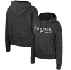 Colosseum Charcoal Purdue Boilermakers Catherine Speckle Pullover Hoodie In Charcoal