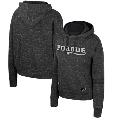 Colosseum Charcoal Purdue Boilermakers Catherine Speckle Pullover Hoodie