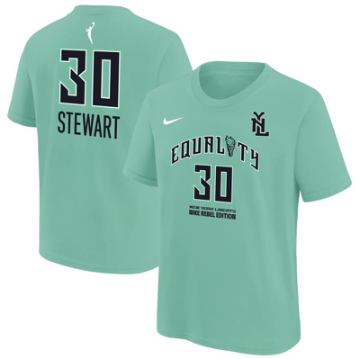 Outerstuff Kids' Big Boys And Girls Breanna Stewart Mint New York Liberty Rebel Edition Name And Number T-shirt