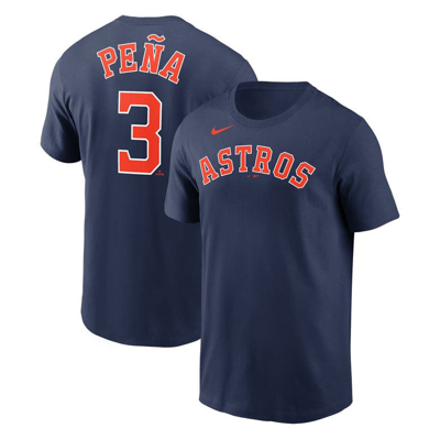 Nike Men's  Jeremy Pena Navy Houston Astros Player Name And Number T-shirt
