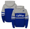 MITCHELL & NESS YOUTH MITCHELL & NESS GRAY TAMPA BAY LIGHTNING HEAD COACH PULLOVER HOODIE