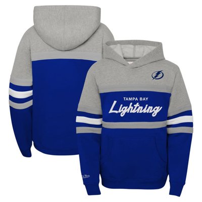 Mitchell & Ness Kids' Youth  Grey Tampa Bay Lightning Head Coach Pullover Hoodie