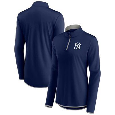 Fanatics Branded Navy New York Yankees Corner Quarter-zip Top