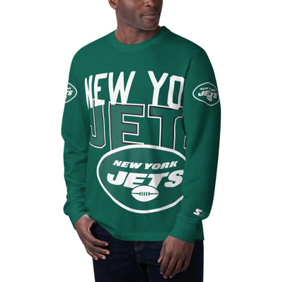 Starter Green New York Jets Clutch Hit Long Sleeve T-shirt