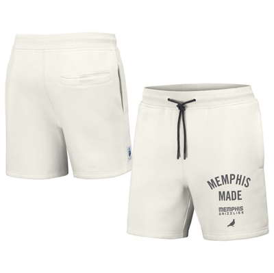 Staple Nba X  Cream Memphis Grizzlies Heavyweight Fleece Shorts