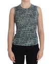 Dolce & Gabbana Blue Wool Sweater Sleeveless Pullover In Blue