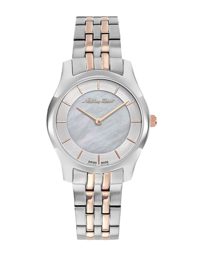 Mathey-tissot Tacy Quartz Ladies Watch D949bi In Two Tone  / Gold Tone / Mother Of Pearl / Rose / Rose Gold Tone