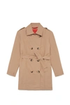 Max & Co Trench In Cotone Tecnico In Beige