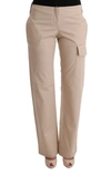 ERMANNO SCERVINO ERMANNO SCERVINO BEIGE COTTON WOOL REGULAR FIT WOMEN'S PANTS