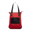 GUCCI GUCCI GG CANVAS RED LEATHER TOTE BAG (PRE-OWNED)