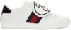 GUCCI WHITE '25' ACE SNEAKERS,481151 DOPH0