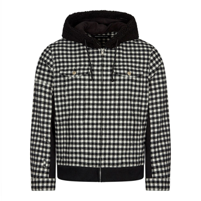 Undercover Check Blouson In Black