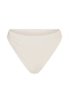 Anemos The Draped Asymmetric Midi Bikini Bottom In White