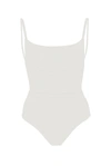 Anemos The Square Neck Open Back One-piece In White