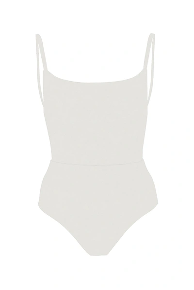 Anemos The Square Neck Open Back One-piece In White