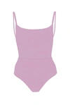 Anemos The Square Neck Open Back One-piece In Orchid