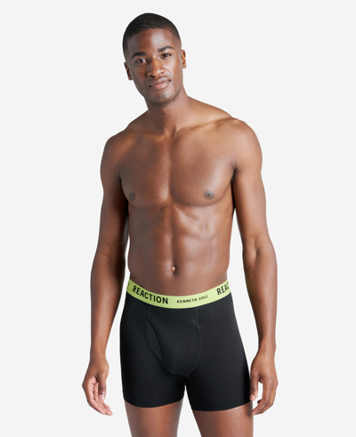 Kenneth Cole Organic Cotton Stretch Boxer Briefs 3-pack In Black,popwb