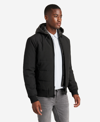 Kenneth Cole Oxford Detachable Hooded Bomber Jacket In Black
