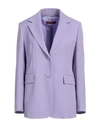 Max Mara Studio Woman Suit Jacket Light Purple Size 6 Virgin Wool