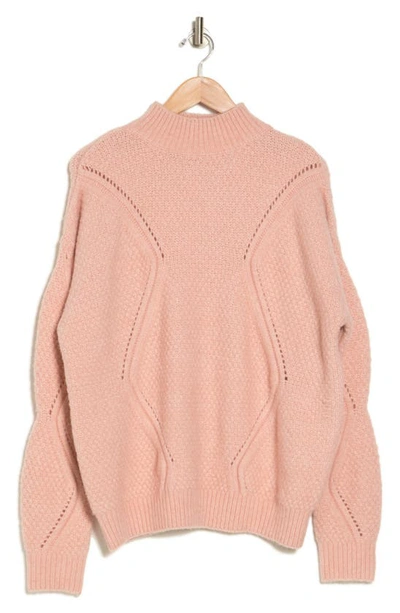 Renee C Textured Oversize Sweater In Blush