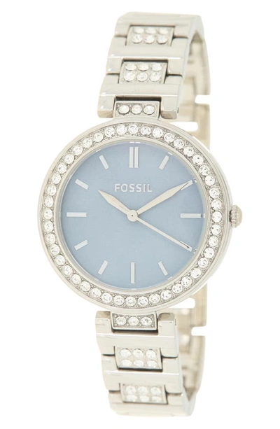 Fossil Karli Three-hand Bracelet Watch, 32mm In Blue