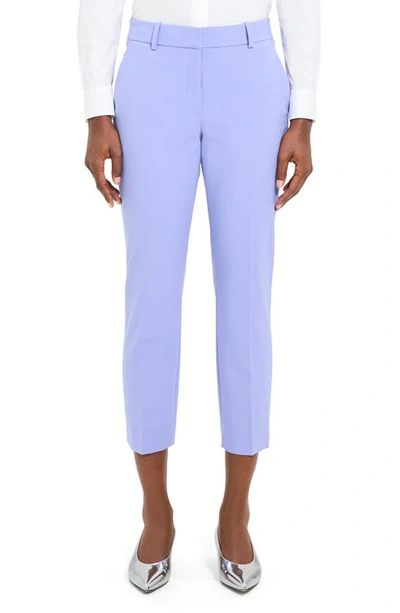 Theory Treeca Wool-blend Cropped Trousers In Grotto