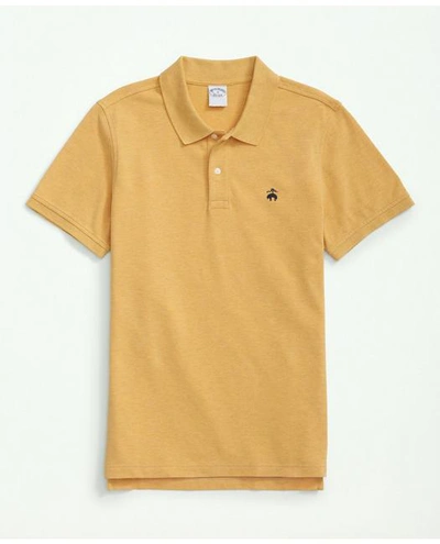 Brooks Brothers Golden Fleece Stretch Supima Polo Shirt | Dark Yellow Heather | Size 2xl