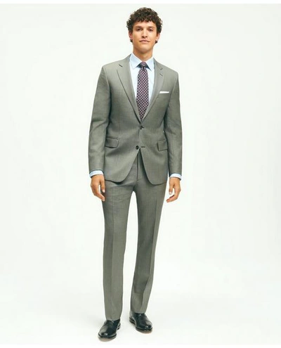 Brooks Brothers Classic Fit Wool Nailhead 1818 Suit In Black,white