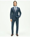 Brooks Brothers Slim Fit Wool Windowpane 1818 Suit In Navy
