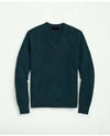 Brooks Brothers Big & Tall 3-ply Cashmere V-neck Sweater | Forest Green | Size 4x Tall