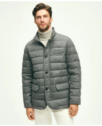 Brooks Brothers Wool Down Puffer Blazer | Grey | Size Xl